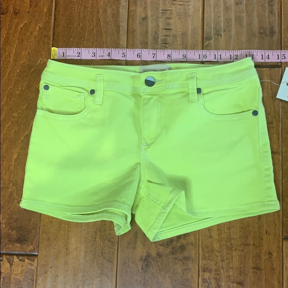 Neon Yellow Roxy Shorts - Picture 3 of 6